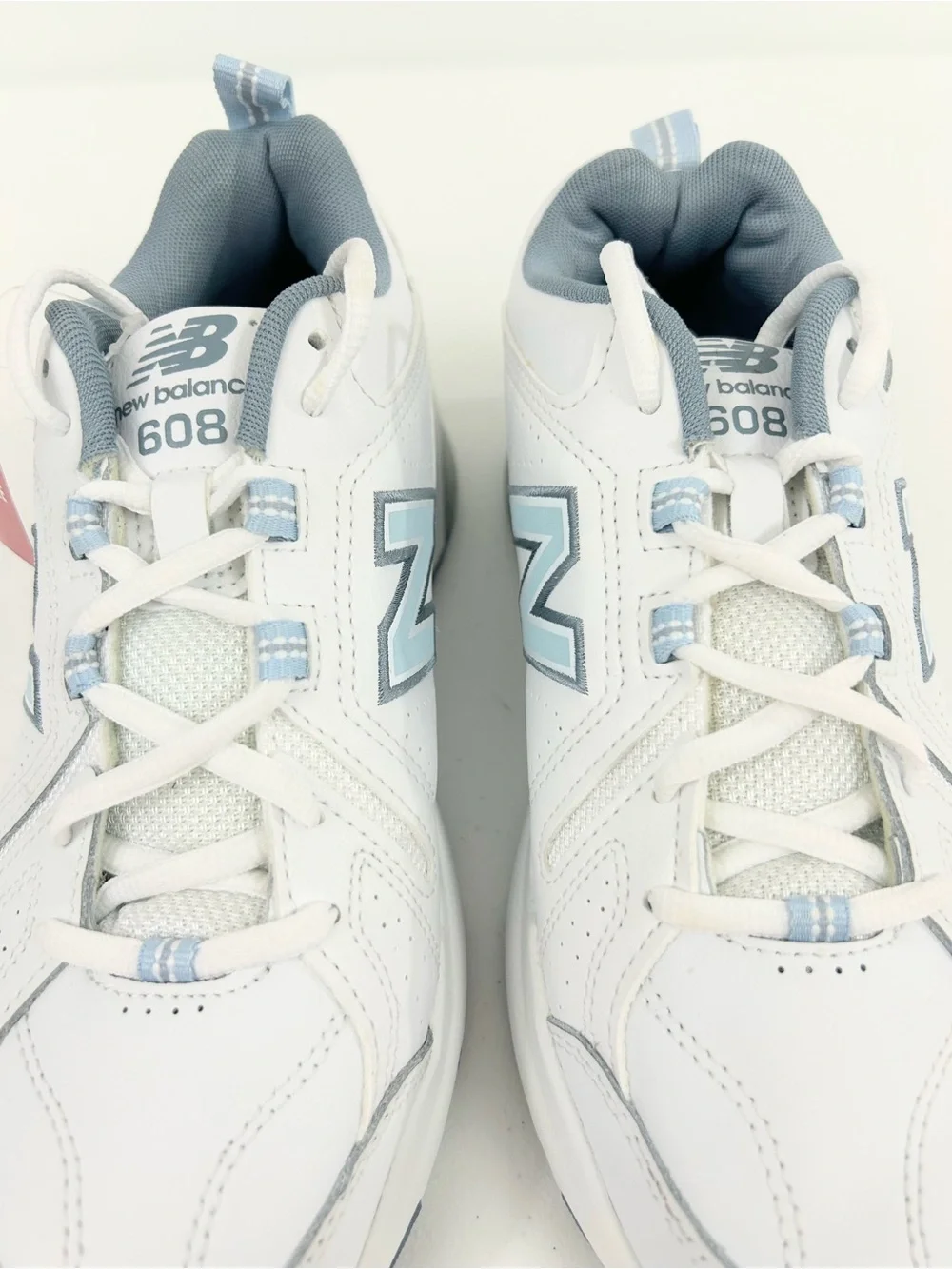 New Balance WX608v5 Sneakers White and Light Blue
